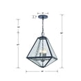 thumbnail image 5 of Crystorama Glacier GLA-9705-WT-BC Outdoor Hanging Lantern, 5 of 7