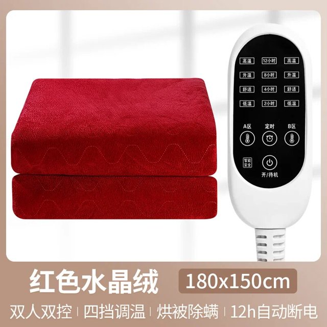 Manta eléctrica calentada con calefacción de tamaño King, manta mullida con peso térmico, calentador de invierno, muebles de dormitorio a cuadros, XF20XP