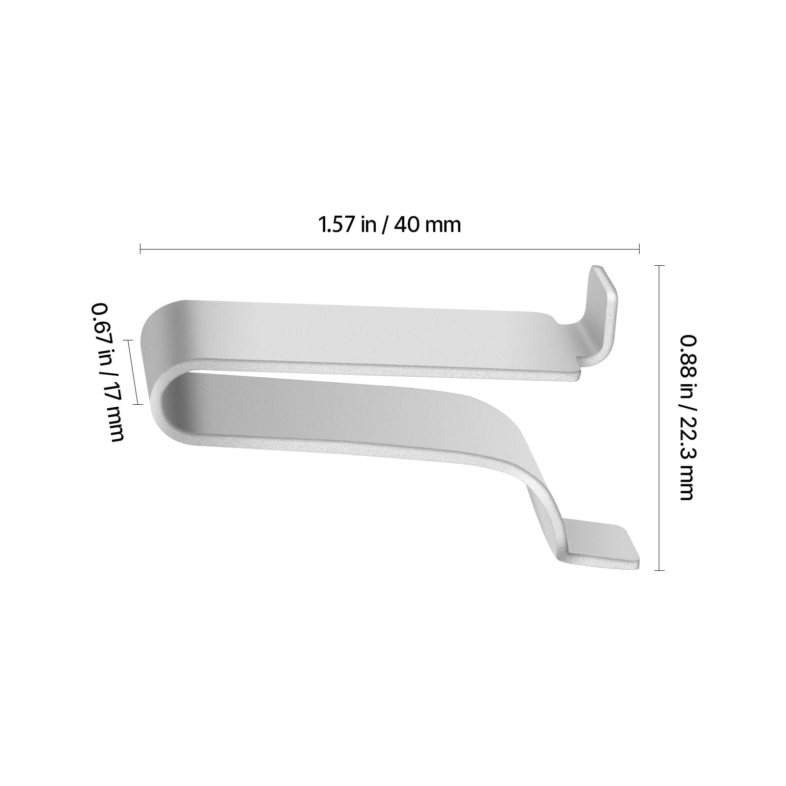 Shelf Clips for Horizontal Slotted Rails 0.67x0.88x1.57in, Adjustable Metal Shelf Support Clips, Secure Seamless Fit for Wire Shelving Storage