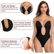 thumbnail image 4 of Sujetador moldeador de cuerpo sin espalda para mujer (negro), body de boda invisible sin espalda, sujetador push up sin costuras, ropa interior con correa transparente para vestido de noche de boda, 4 of 5