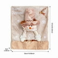 thumbnail image 3 of Funda de silla navideña de tela con figura tridimensional, funda para respaldo de silla, decoración europea y para el hogar, funda para silla, funda para taburete, 3 of 5