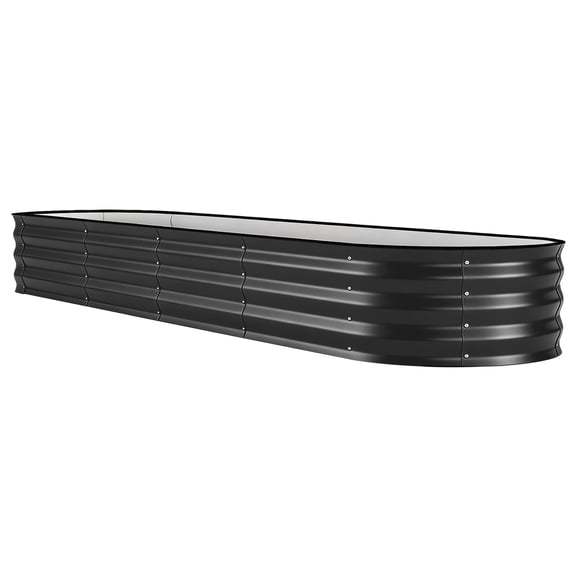 2-Pack Galvanized Raised Garden Bed, Heavy Duty Tall Metal Planter Box for Outdoor Plants and Vegetables