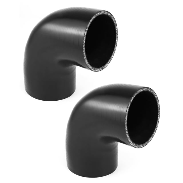 Manguera de Silicona QWORK Codo de 90 Grados con Diámetro Interno de 3" y Refuerzo en 4 Capas