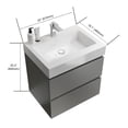 thumbnail image 5 of CITTANEO 24 inch Floating Bathroom Vanity with Sink, Modern Bathroom Cabinet in Gray, 5 of 6