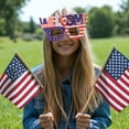 thumbnail image 5 of LHNFT 4th of July Glasses Patriotic Party Glasses American Flag Eyeglasses Memorial Day Sunglasses Funny Gnome Eyewear Photo Props for Independence Day Holiday Party Favors, 5 of 6