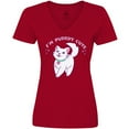 thumbnail image 3 of Inktastic I'm Purrdy Cute White Kitty Cat Women's V-Neck T-Shirt, 3 of 5