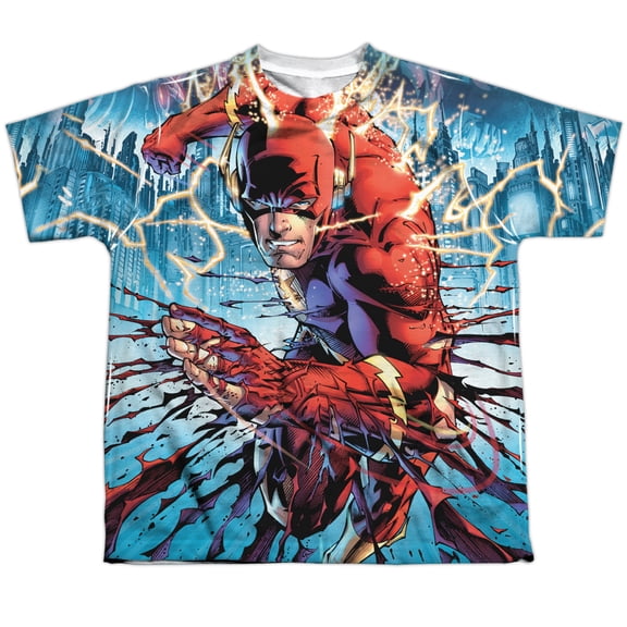 Trevco Sportswear JLA536-YTPP-3 JLA Ripping & Tearing Youth Short Sleeve T-Shirt, White - Large