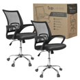 thumbnail image 5 of Pack de 2 sillas operativas color Negro base metalica giratoria reclinable TOPLIVING Base metalica giratoria con ruedas engomadas silenciosas., 5 of 5
