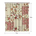 thumbnail image 5 of Pioneer Flower Floral Print Pattern Shower Curtain 72"x84" ,Bathroom Decorative Shower Curtains Set with 12 Hooks,Modern Waterproof Washable Shower Curtain, 5 of 6