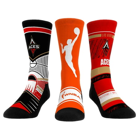 

Unisex Rock Em Socks Las Vegas Aces Three-Pack Crew Sock Set