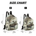 thumbnail image 3 of JIALIOU Mini Backpack Purse for Women Quilted Casual Daypack Small Travel Shoulder Bag, Moose on Misty Lake, 3 of 7