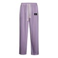 thumbnail image 5 of Mens Casual Joggers Pants Cotton Drawstring Chino Hiking Pants Outdoor Sweatpants with Pockets Joggers Sweatpants ,XXL-Purple, 5 of 6