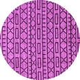 thumbnail image 1 of Ahgly Company Indoor Round Abstract Purple Modern Area Rugs, 4' Round, 1 of 4