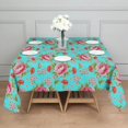 thumbnail image 3 of Pioneer Flower Floral Print Pattern Square Tablecloth, Waterproof Wipeable Spillproof Washable Table Cover for Home Kitchen Party Decor, 42"x42", 3 of 6
