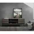 thumbnail image 3 of Wampat Mid-Century Modern TV Stand, Wood Media Entertainment Center for 65 Flat Screen, Rustic Oak, 3 of 5