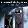thumbnail image 4 of Magnetic Invisible 360° Rotatable Ring Kickstand for Google Pixel 9 / 9 Pro Phone Case,Compatible with MagSafe,Military-Grade Protection Shockproof Rugged Heavy Duty Phone Case Cover,Purple, 4 of 6