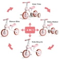 thumbnail image 6 of KORIMEFA 4 in 1 Toddler Tricycle for Ages 1-4 Boy Girl, Toddler Bike with Training wheels, Kids Trikes for Balance Training Baby Bike Infant Trike, Pink, 6 of 13