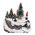 thumbnail image 2 of Ice Skating Kids Christmas Decoration Winter Scene Rotating Lighted 6x6" LED, 2 of 3