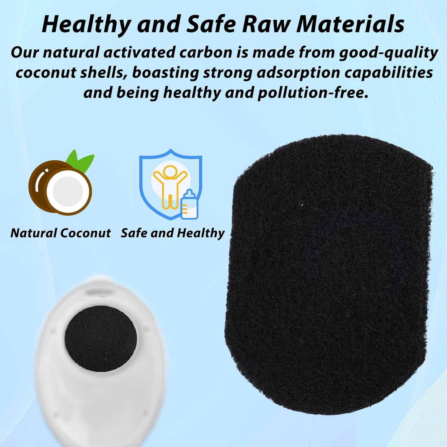 12pcs Diaper Pail Deodorizers for Ubbi Diaper Pail, Activated Charcoal Eliminator Odorness Absorbing Odor Absorber Filter Refill Accessories Parts for Keeping Home (Black)