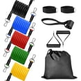 thumbnail image 1 of Resistance Bands Set, (11Pcs) Home Gym Exercise Bands 5 Resistance Loop Bands With Door Anchor,2 Handles,2 Legs Ankle Straps & Carrying Case For Resistance Training, Fitness, Workouts, 1 of 9