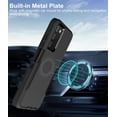 thumbnail image 6 of for Samsung Galaxy A03S Case, with Tempered Glass Screen Protector, Dust Proof Port Cover, Full Body Protection Rubber Cover Phone Case for Samsung Galaxy A03S/A02S, Black/Black, 6 of 16