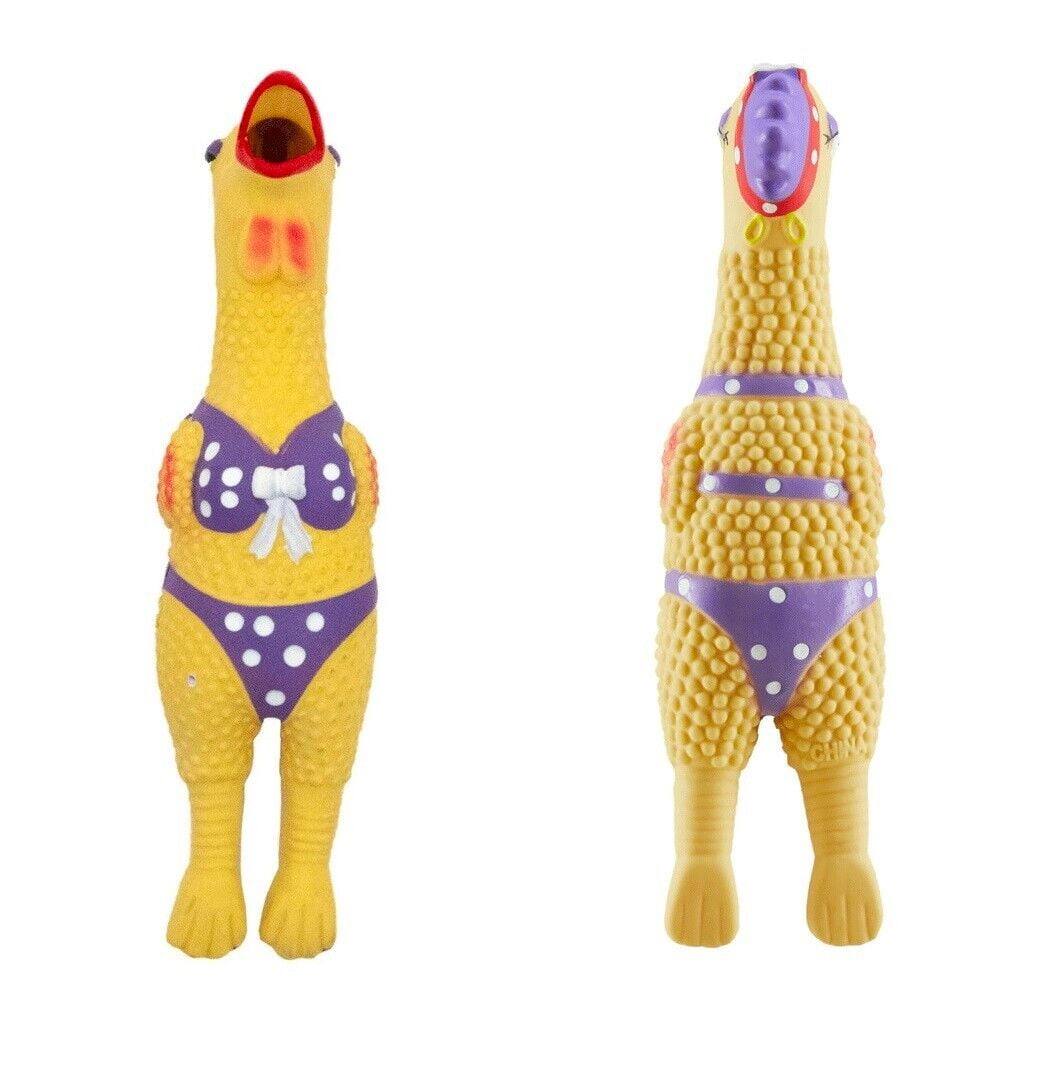 14 Inch Rubber Chicken Dog and Pet Toy Beach Henrietta or Earl Latex Squawkers (14 inch Henrietta)
