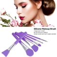 thumbnail image 5 of Juego de brochas de maquillaje de silicona, Anself para máscara facial, brochas para base, sombra de ojos, kit de brochas para cejas con mango de plástico, paquete de 6, verde-verde- Sailing Electrónica, 5 of 5