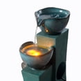 thumbnail image 6 of Teamson Home 3-Tier Cascading Outdoor Water Fountain with LED Lights, Green, 6 of 15