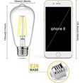 thumbnail image 2 of Vintage LED Edison Bulbs, 6W, Equivalent 60W, Non-, 2 of 5