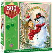 MasterPieces Holiday Glitter Puzzle, Letters To Frosty, 500 Pieces