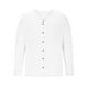 thumbnail image 5 of Blusas y camisas de manga larga con cuello redondo para hombre, blusa informal de moda lisa con cuello redondo y botones, blusa de manga larga para hombre., 5 of 6