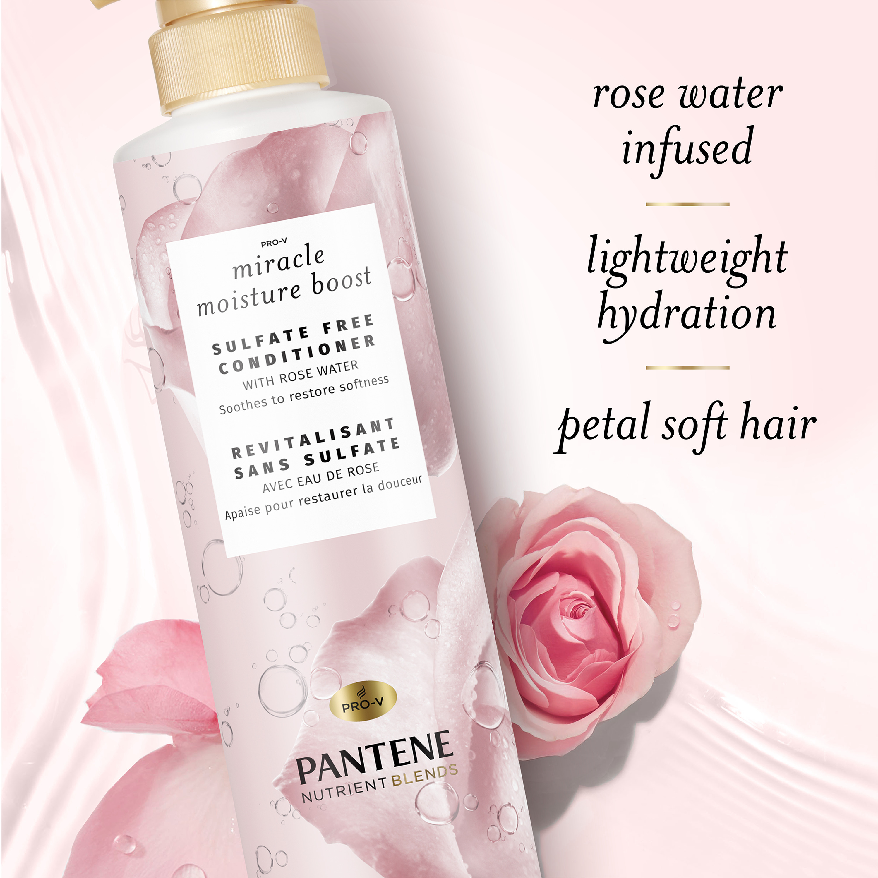 Pantene Nutrient Blends Shampoo, Moisture Boost Rose Water, 9.6 fl oz - image 5 of 10