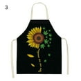 thumbnail image 1 of CNKOO Sunflower Pattern Apron Skin-friendly Breathable Cotton Flax Cooking Apron, 1 of 8