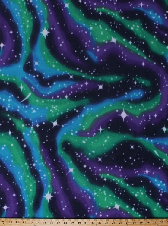 Galaxy Stars Nebula Aurora Northern Light Print Fleece Hooded Blanket Sofa Throw 
