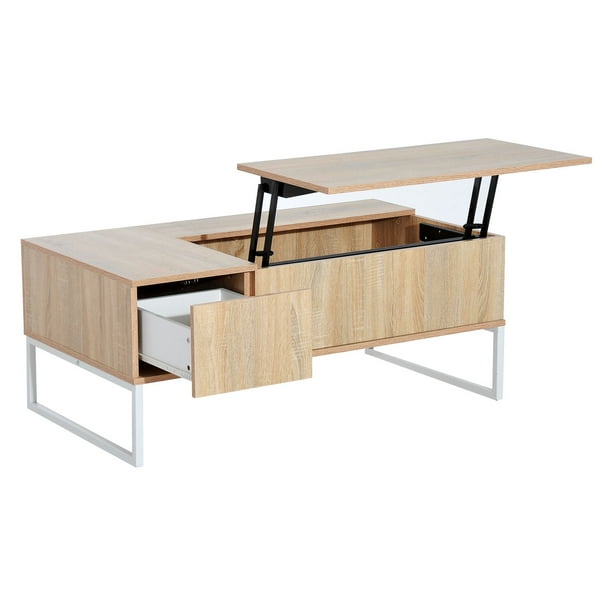 Homcom 43 Modern Lift Top Coffee Table With Storage Golden Woodgrain Com Homcom 43 Modern Lift Top Coffee Table, Homcom 43 Modern Lift Top Coffee Table