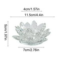 thumbnail image 3 of Crystal Flower Tealight Candle Holder – Glass Tea Light Candlestick, Decorative Centerpiece for Christmas, Wedding, Party & Home Décor, 3 of 5
