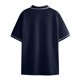 thumbnail image 5 of Playera Elvqul para Hombre Azul Marino Playa de Color Sólido Manga Corta Solapa Abotonada, 5 of 5