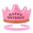 thumbnail image 4 of KAKOWELY Tiara LED de feliz cumpleaños para niños, diadema para fiesta infantil (rosa), 4 of 4
