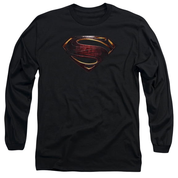Justice League Movie - Superman Logo - Long Sleeve Shirt - XX-Large