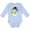 AE-Light Blue, variant on Inktastic Christmas Snowman in Top Hat with Candy Cane Boys or Girls Long Sleeve Baby Bodysuit