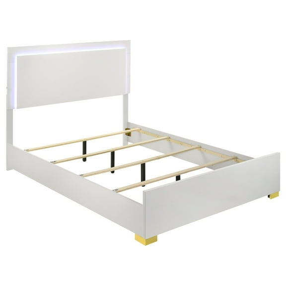 Marceline 5-piece Twin Bedroom Set with LED Headboard White