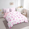 thumbnail image 2 of Feelyou Fashion Bow Twin Bedding Sets 7pcs, Love Heart Bedding Comforter Set, 2 of 7