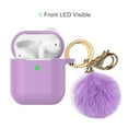 thumbnail image 7 of Apple Airpods 2 Skin, For Airpods Charging Case fur Ball for Airpods 2nd,Takfox Scratch-Resistant 360° Protective Portable Silicone Cover Skin For Airpods 2 [Front LED Visible] Accessories + Keychain, 7 of 7