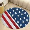 thumbnail image 6 of American Flag Blue Red White Round Carpet Circle Rug Outdoor Patio Area Rug Washable Large Area Rugs Hallway Room Decor Fitness Mats, 6 of 8