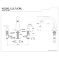 thumbnail image 3 of Kingston Brass KS2365CML Manhattan Two-Handle Deck Mount Roman Tub Faucet, Oil Rubbed Bronze, 3 of 5