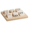 thumbnail image 6 of Wooden Jewelry Stud Showcase Earring Card Holders with Organizer 6 Pair Cream, 6 of 8