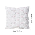 thumbnail image 2 of KUNPENG Easter 3D Bunny Embroidery Pillow Cover 18x18, Textured Floral Rabbit Throw Pillow Case, Modern Farmhouse Spring Accent Cushion Cover for Sofa, Chair & Bed (No Insert), 2 of 5