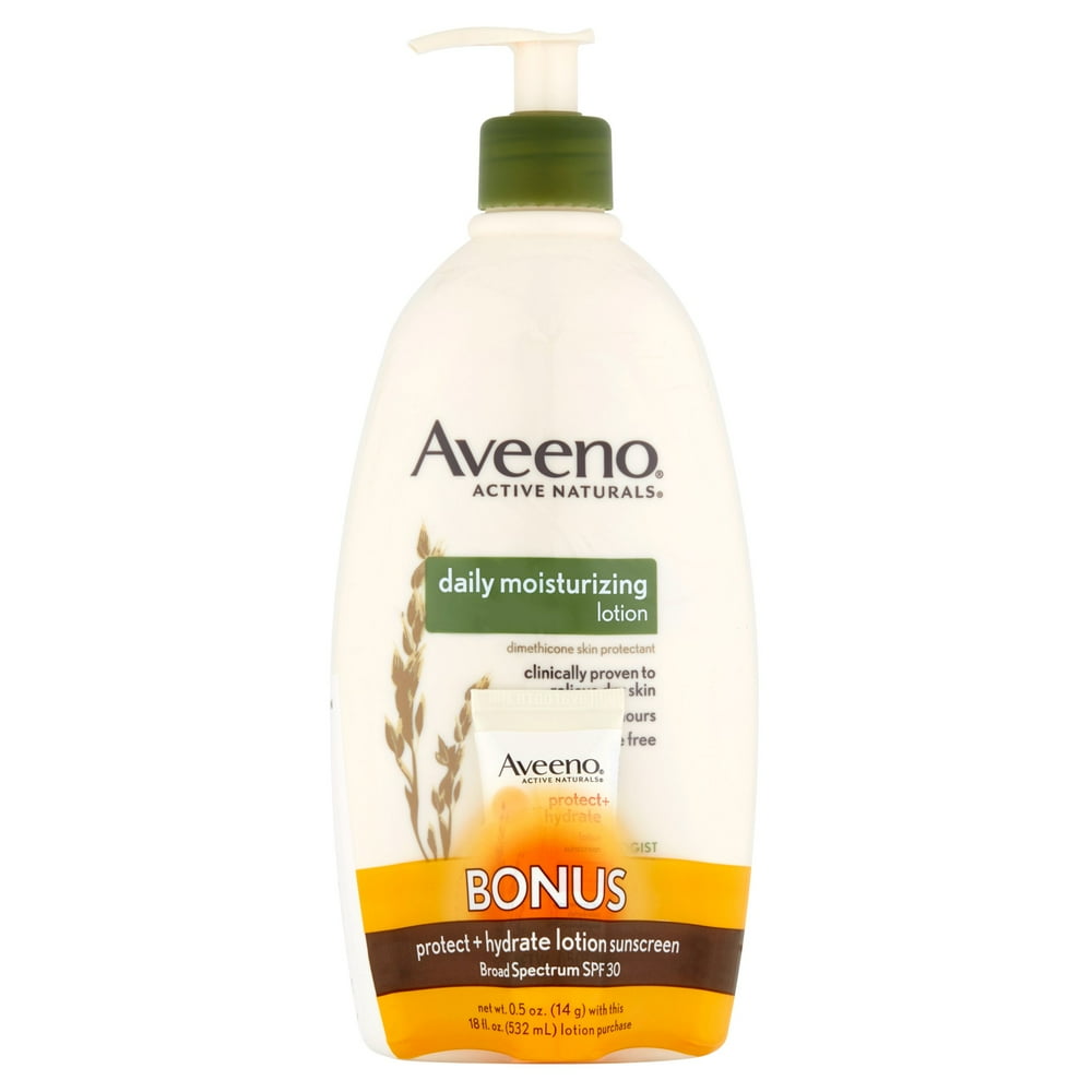 Aveeno Daily Moisturizing Lotion, Protect + Hydrate Lotion Sunscreen