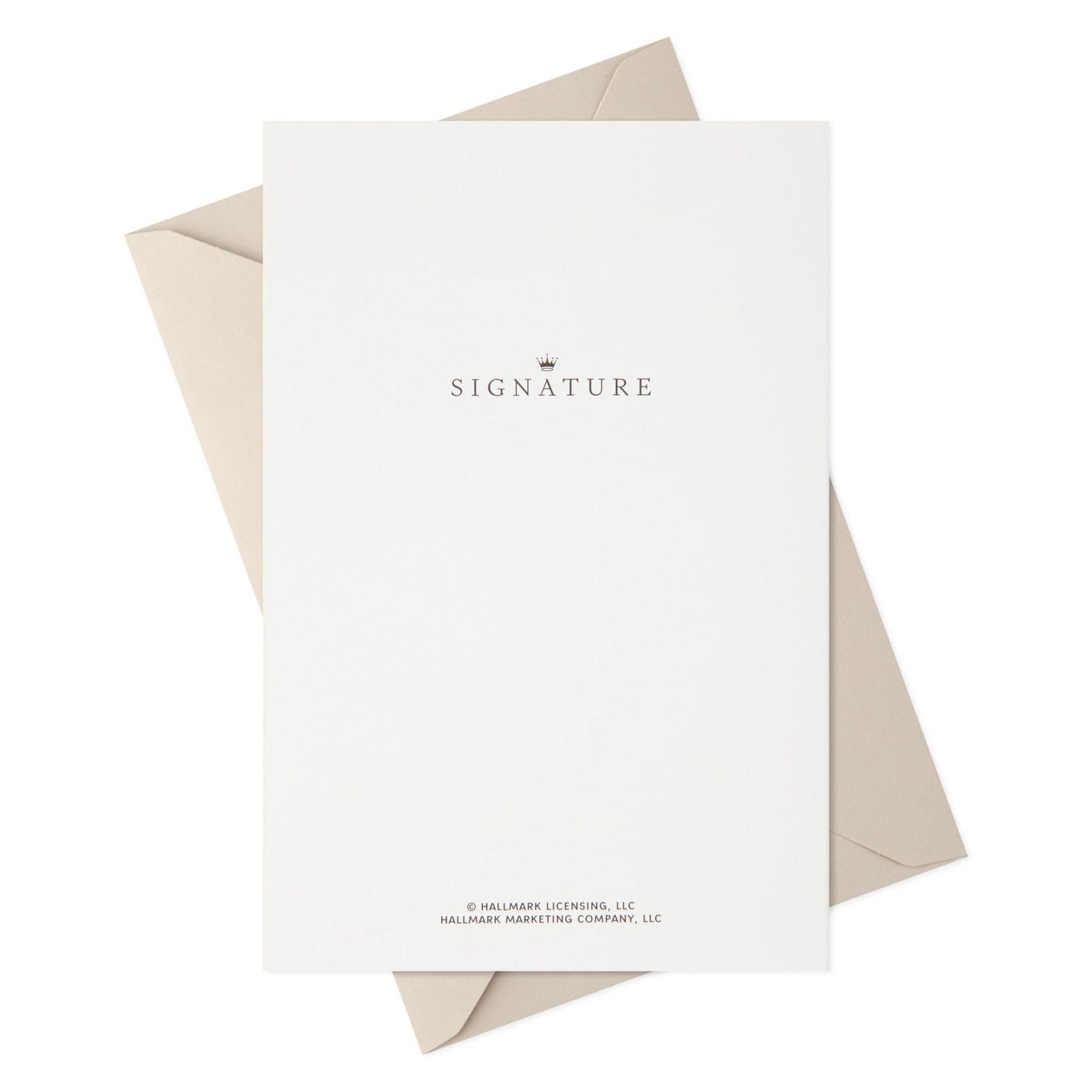 Carte religieuse de Noël, Signature de Hallmark, motif de bois (« A Savior is Born »)