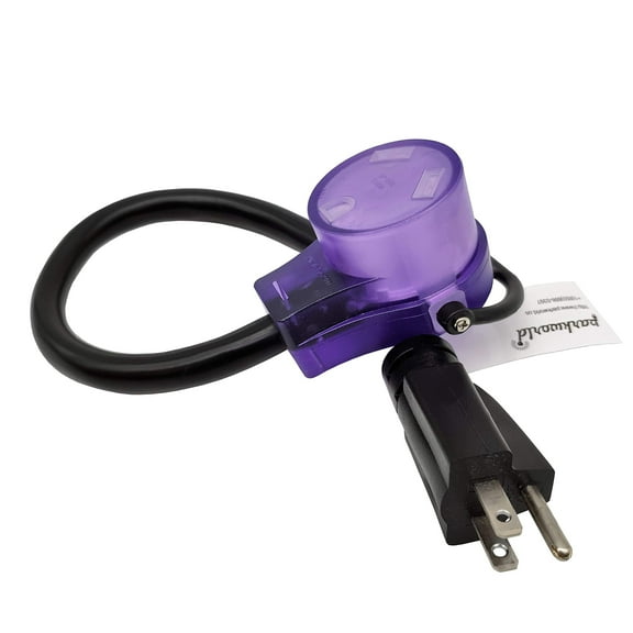 Parkworld 68826 RV Adapter Cord 5-15P Household Regular 15A Male to RV 30A Male Plug TT-30R Female Receptacle Dog-Bone (RV 30A to 15A Pig-Tail) 18 inch